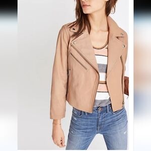 Madewell Shrunken Leather Jacket, Size Small